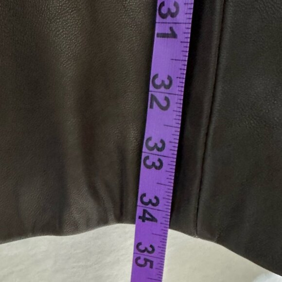 Kenneth Cole New York 100% Leather size Large brown two button blazer overcoat - Picture 9 of 16